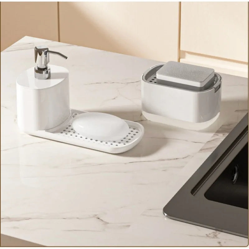 Organizer Lavello con Dispensatore di Sapone Grigio