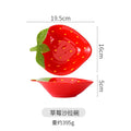 Piatti e Ciotole a Forma di Fragola in Ceramica