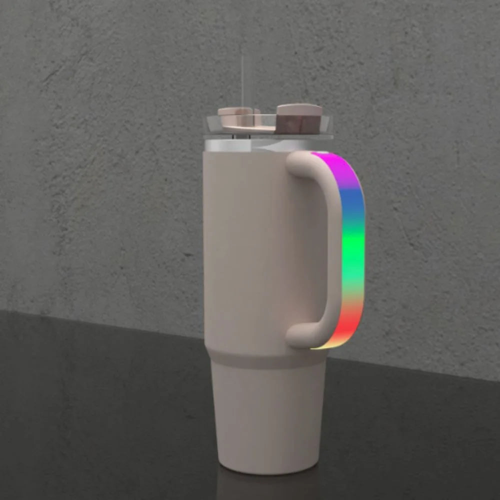 Creative Colorful Light Luminous Water Cup Handle Reusable ABS LED Light-Up Bottle Handle Waterproof Led Light Cup Grip Bar