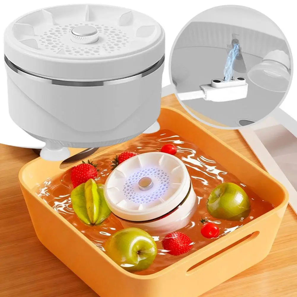 Purificatore di Frutta e Verdura a Ultrasuoni - Dispositivo Ionico Portatile IPX7 per Lavaggio Alimenti