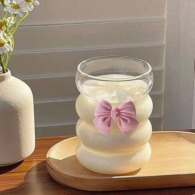Bicchiere con Fiocco Rosa