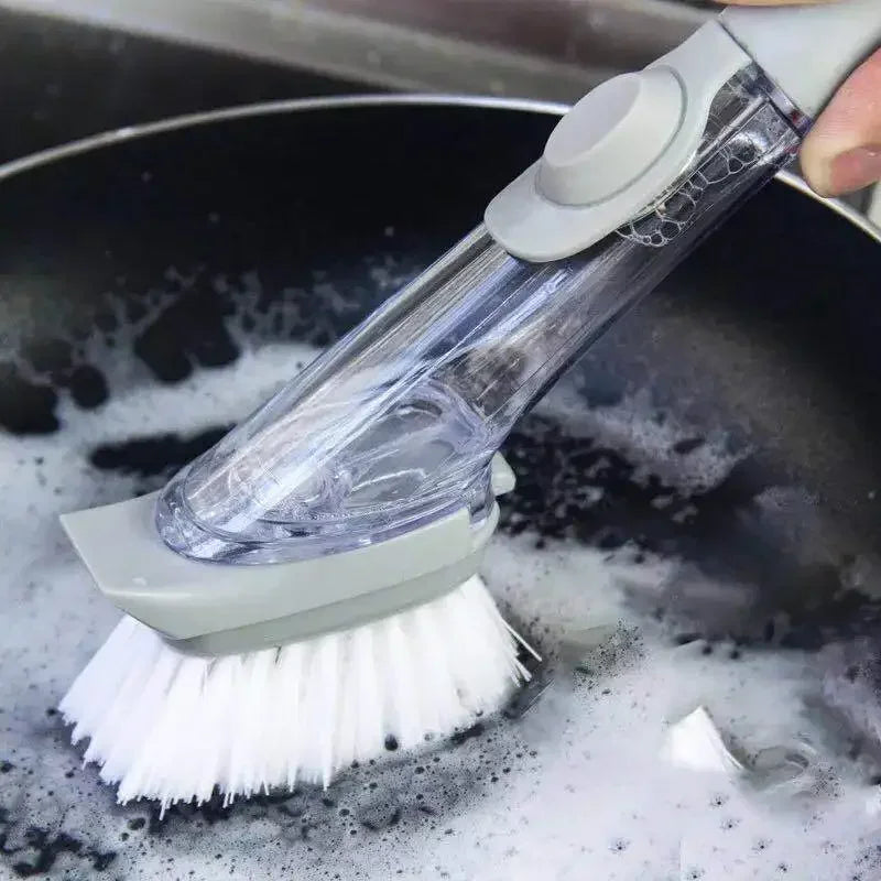 Spazzola Cucina 2 in 1 con Dosatore Sapone