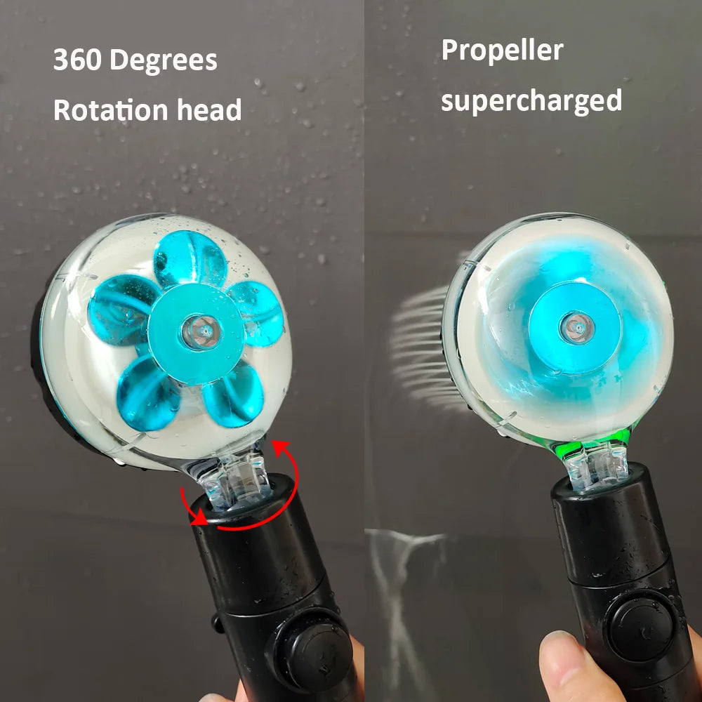 Soffione Doccia Alta Pressione con Display LED di Temperatura e Filtro - Telefono Doccia Anticalcare con Pulsante di Arresto