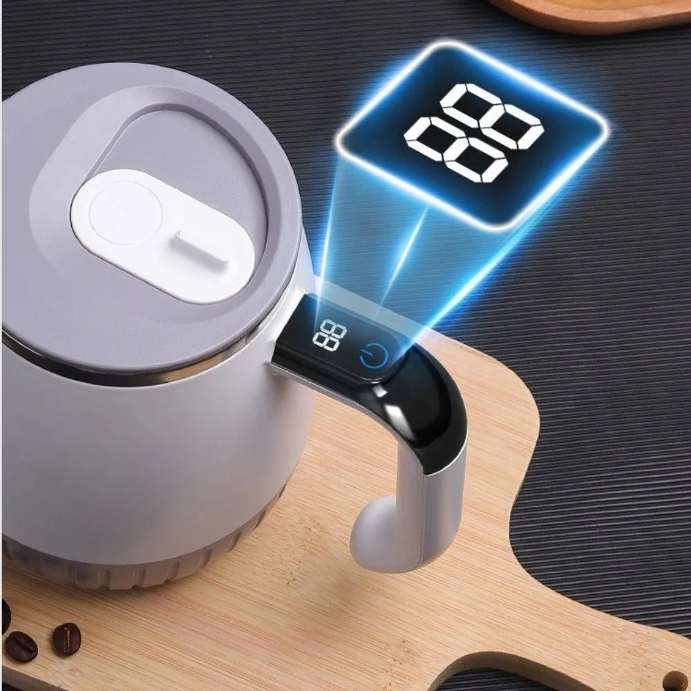 Smart Automatic Stirring Cup Temperature Display 316 Stainless Steel Electric Mixing Mug USB Rechargeable Auto Stirring