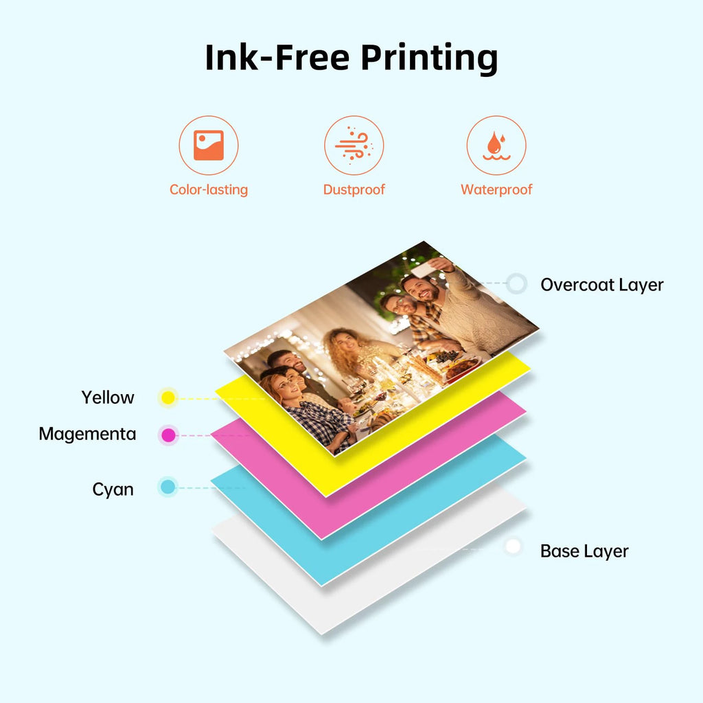 HPRT Mini Thermal Printer Color Photo Printer Bluetooth Smart Mobile Handheld Pocket Printing Machine For Gifts/Photos MT53 NEW