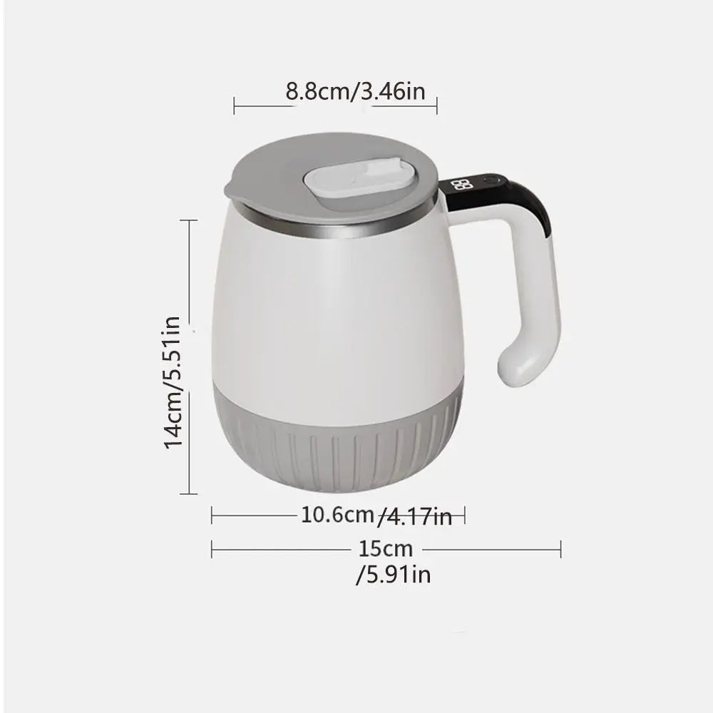 Smart Automatic Stirring Cup Temperature Display 316 Stainless Steel Electric Mixing Mug USB Rechargeable Auto Stirring