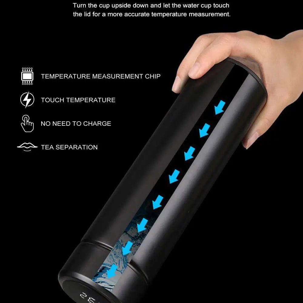 Termo Intelligente per Auto – Tazza Termica con Display LED della Temperatura e Isolamento Sottovuoto