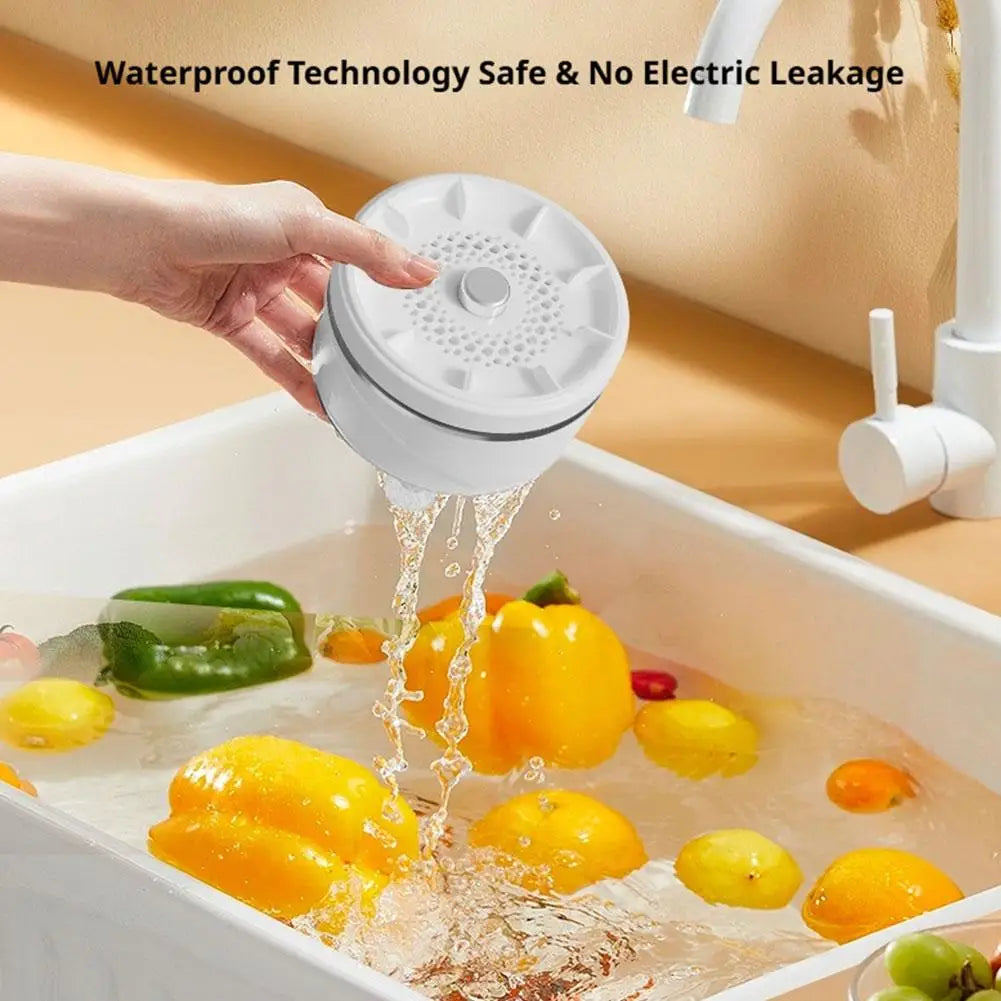 Purificatore di Frutta e Verdura a Ultrasuoni - Dispositivo Ionico Portatile IPX7 per Lavaggio Alimenti