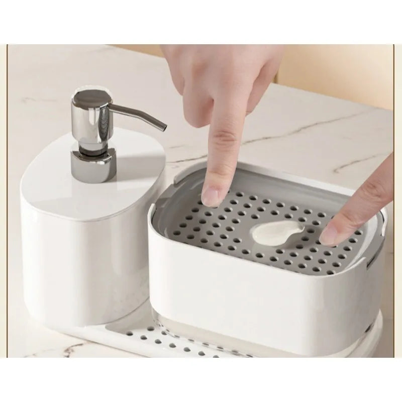 Organizer Lavello con Dispensatore di Sapone Grigio
