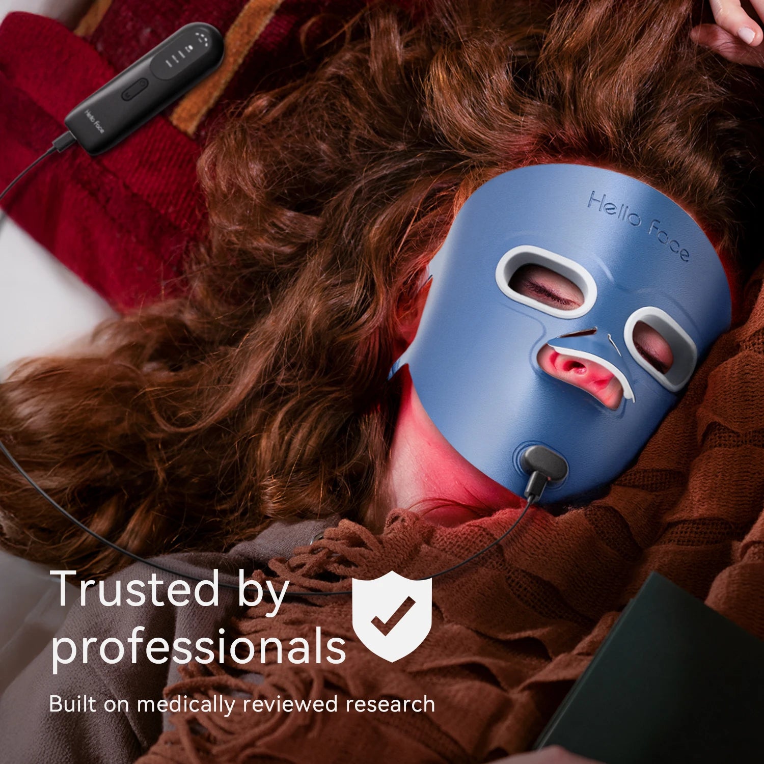 Maschera LED Viso Senza Fili – Terapia della Luce Rossa e Infrarossi 850nm Ricaricabile
