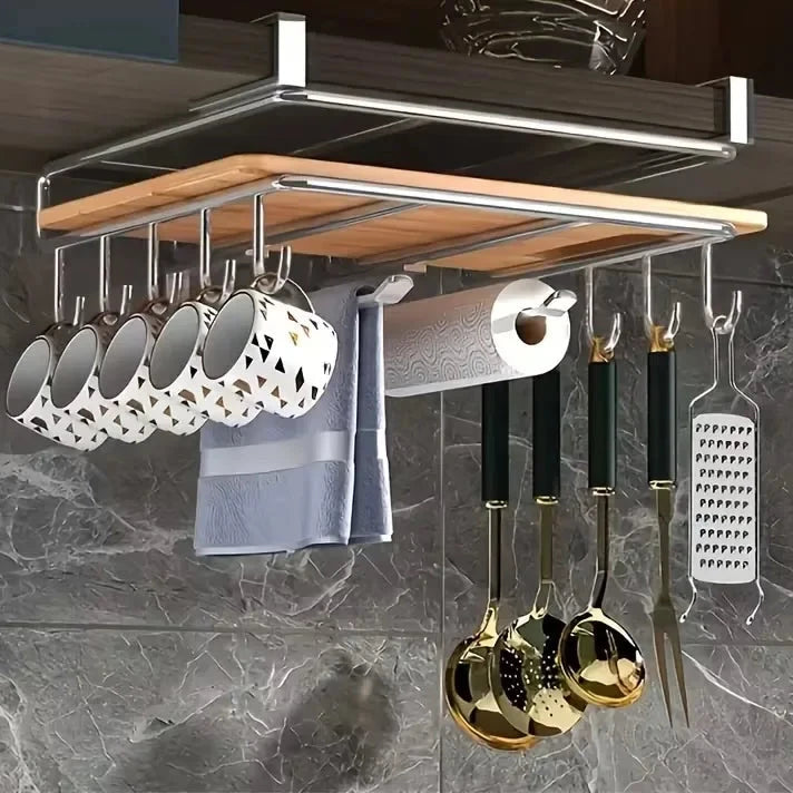 Organizer Dispensa Sotto Pensile - Supporto per Taglieri e Coperchi