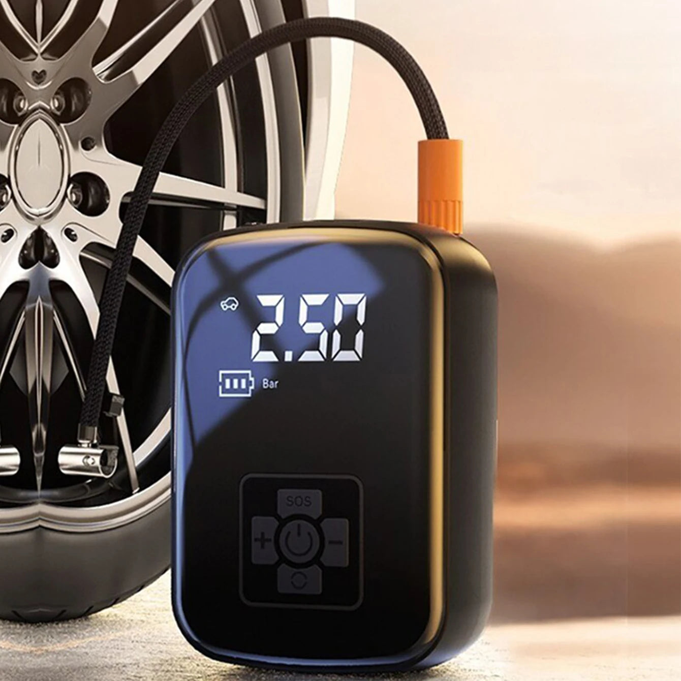 Mini Compressore Portatile per Auto – Gonfiatore Elettrico 12V 150PSI per Moto, Bici e Palloni