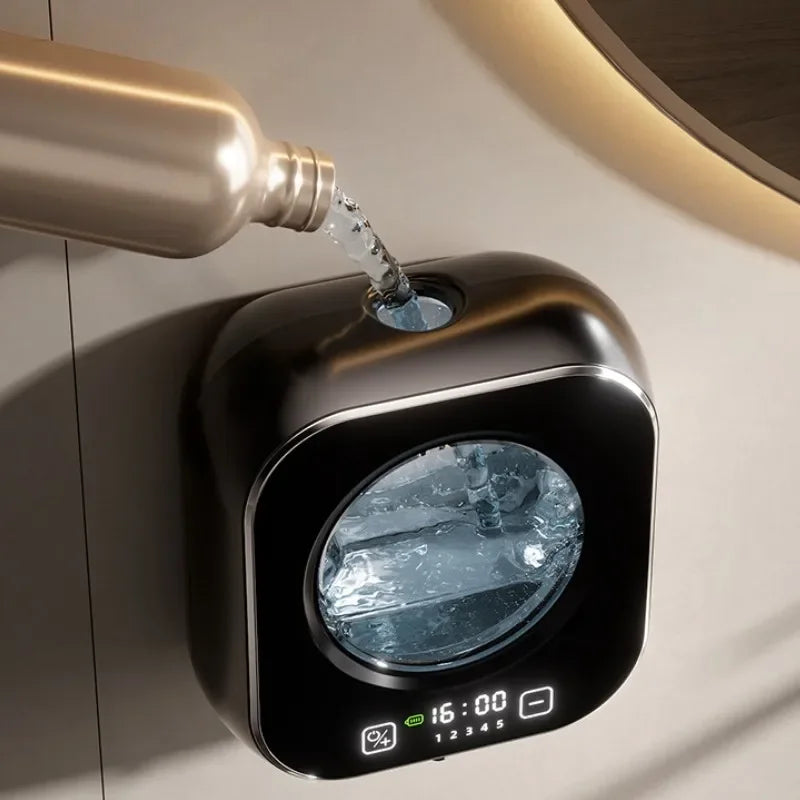 Dosatore Automatico di Sapone con Sensore e Display LED - Dispenser da Parete Ricaricabile per Bagno e Cucina