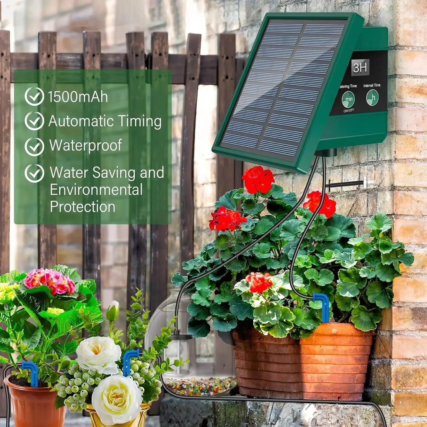 Kit di Irrigazione a Goccia Solare Automatico